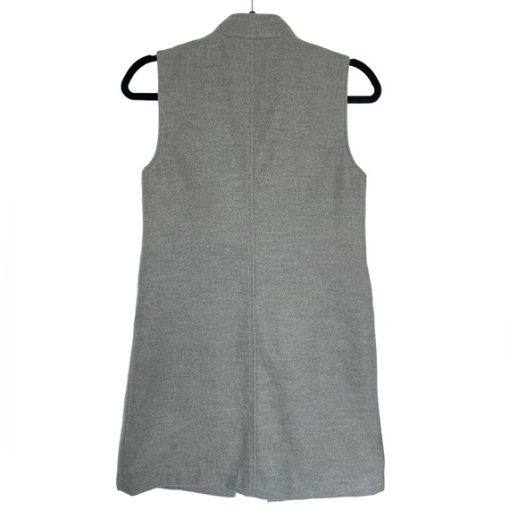 Calvin Klein Sleeveless Open Front Long Vest Light Gray Size 2 - Picture 2 of 5